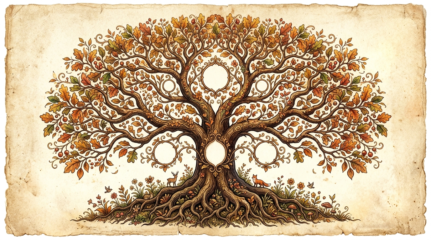 Ancestry banner showing a beautiful family tree